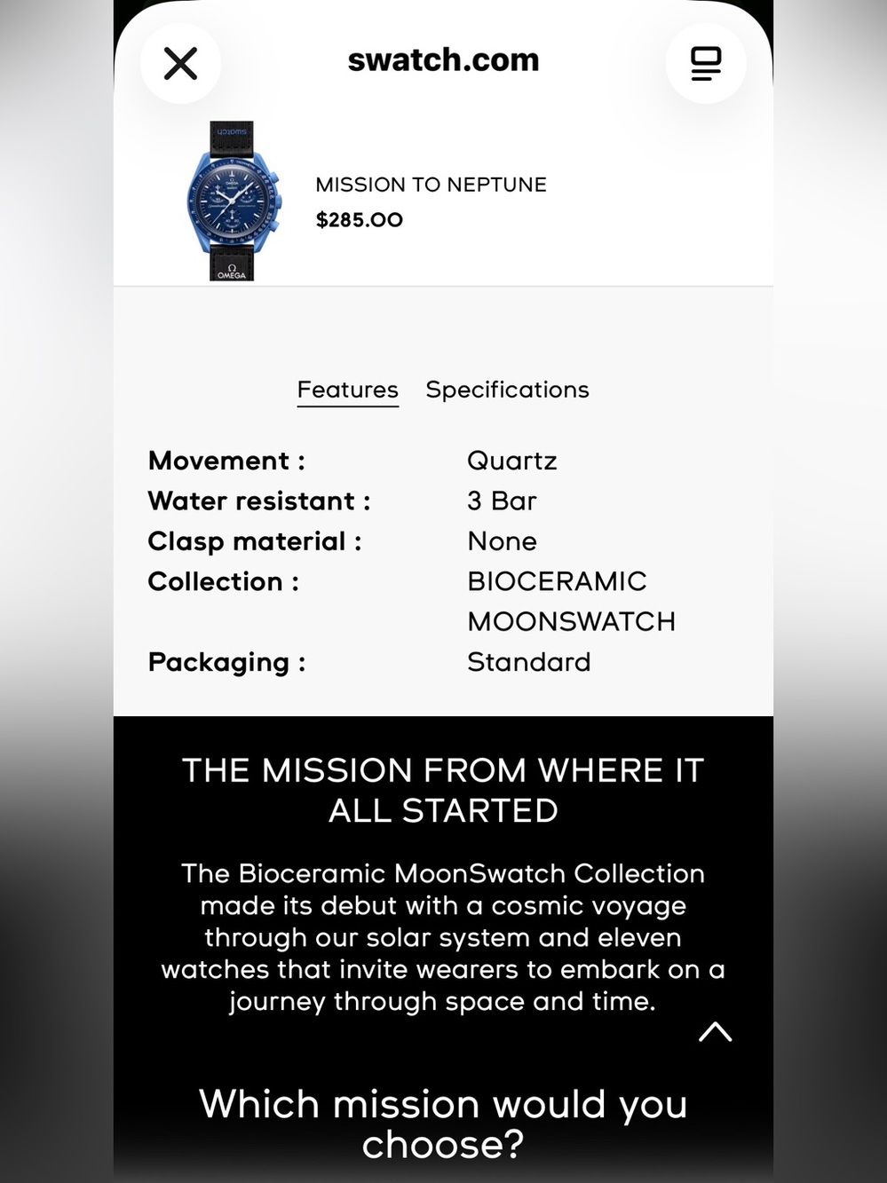 OMEGA x Swatch Bioceramic MoonSwatch – Mission to Neptune - Picture 12 of 16